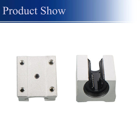 Pro Grade 2 Pack SBR20 1500mm Linear Rails Kit With 4 SBR20UU Square Bearing Blocks For CNC Machines close-up of bearing blocks