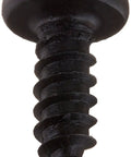 Badass High Strength Steel Sheet Metal Screws With Phillips Pan Head And Black Oxide Coating, close-up of black pan head screw.