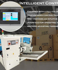 Touchscreen interface of Heavy Duty Automatic Carton Erector And Bottom Taping Sealer for easy machine adjustments.