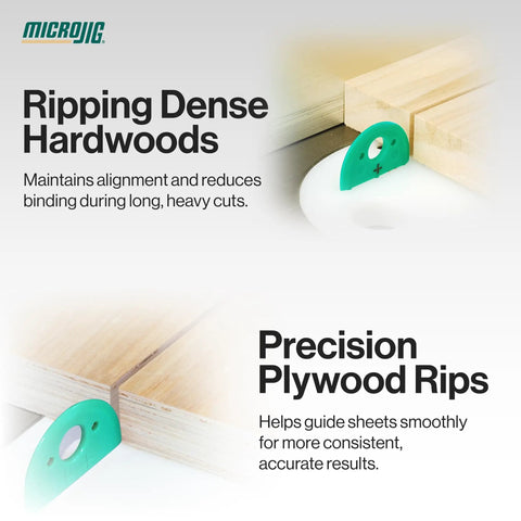 Premium Table Saw Safety Splitter Stops Kickback Cold For One Eighth Inch Kerf Blades shown with guiding tools for accurate cuts.