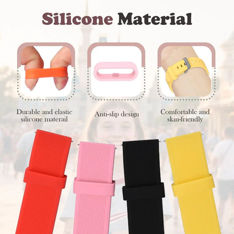 Dope Vivid Silicone Band Keeper With Magic Band Locks and Clips showing multicolor bands in orange, pink, black, and yellow
