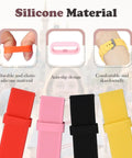 Colorful Band Keeper Kit with silicone clips, showcasing elastic material and anti-slip design for Magic Bands 1.0/2.0