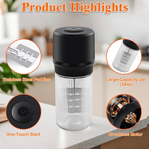 Electric Butter Churn One Touch Butter Maker In Five To Ten Minutes With A 34 Ounce Glass Jar High Speed Brushless Motor