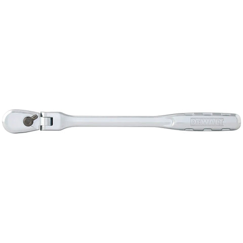 Three Eighths Inch Flex Head Ratchet With 180 Degree Pivot, 72-Tooth High Torque Gear, Slim Head For Tight Spots, Ergonomic Contoured Handle