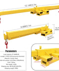 3 Ton 6600 Lb Forklift Mobile Crane With Adjustable Telescopic Jib Boom showcasing carbon steel construction and dual directional rig.