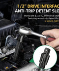 Half Inch Flexible Shaft Extension Tool For Tight Spaces, Torque Socket And Ratchet Spanner Accessory in automotive use