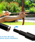 Archery practice with 12 Pack 100 Grain Archery Field Points For 19 64th Inch Arrows, compatible with recurve, compound bows.