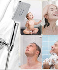 Sturdy Stainless Steel Shower Head Holder With 360 Degree Spin Adhesive Wall Mount Bracket For Handheld Shower Heads No Tools Needed Brushed SUS 304 Finish