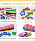 Rainbow Fraction Tiles Set For Kids And Classrooms, Durable EVA Foam Montessori Math Manipulatives with anti-scratch surface.