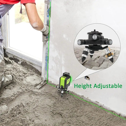 Heavy Duty Pro Grade Metal 360 Degree Rotating Base for Laser Level Tripod Connector with laser level on construction site