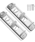 Sliding Closet Door Floor Guide Kit For 3/4 Inch To 1-3/8 Inch Doors, Adjustable Stamped Steel, White 2 Pack, Compatible With Prime-Line N 6560