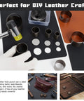 Leather Circle Cutter Tool Set With 21 Sizes From 15 To 55 Mm for DIY leather crafts with high-carbon steel hole punch dies