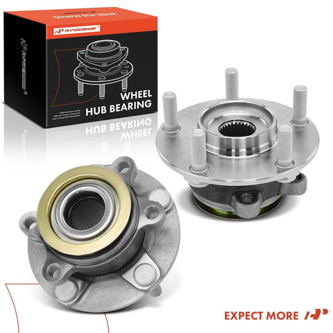 Two Front Wheel Bearing And Hub Assembly 5-Lug Compatible With Nissan Rogue 2008-2013, Rogue Select 2014-2015, Sentra 2007-2012