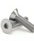 M5 X 10mm Flat Head Hex Socket Cap Screws 25 Pack Includes Allen Wrench 304 Stainless Steel fully threaded countersunk bolts.