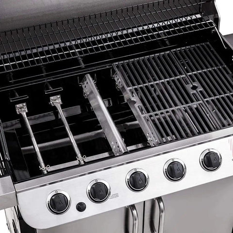 Charbroil Advantage Series 4 Burner Grill Replacement Parts Kit with stainless steel burner tube and heat tents installed