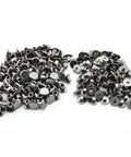Straight Up 120 Piece Chicago Screw Set With Phillips Drive Binding Rivets And 5x6mm Heavy Duty Black Steel Bolts For DIY Leather Craft Gear With Rust Proof Plating That Is Zero Hassle Setup, showcasing black plated screws.