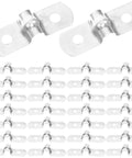 No Fuss Heavy Duty Stainless Steel Cable Clamps With Double Hole Design, U Shape Pipe Straps For Easy MEP Setup, including 100 clips.