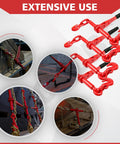 Heavy Duty Ratchet Chain Binders 5/16 To 3/8 Inch 5400 Lbs Safe Working Load 4 Pack With 2 Grab Hooks Tie Downs for cargo