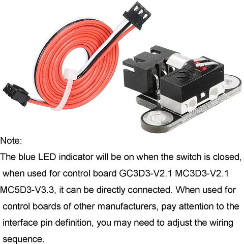 Six Pack Mechanical Limit Switch Module Vertical Endstop Switch Kit With One Meter Cable And Three Pin Connectors for 3D Printers