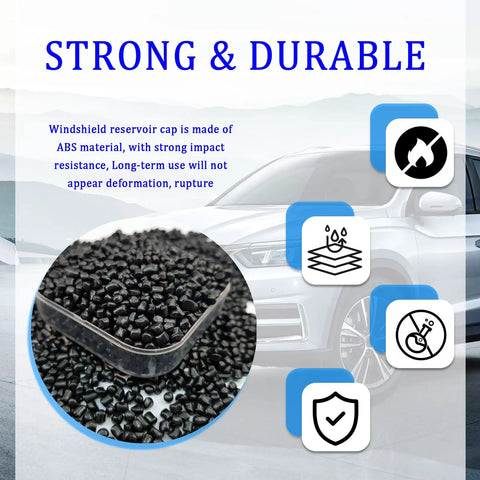 Premium Windshield Washer Fluid Cap For Volkswagen Atlas Tiguan Arteon Jetta And More Durable Windshield Washer Reservoir Cap With OEM 3Q0955455 Fit Tight Seal Easy Pop In Replacement made of ABS material for durability and strong impact resistance
