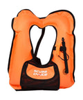 Adult Snorkel Vest With Front Pocket And Safety Whistle Lightweight Inflatable Buoyancy Aid Adjustable Straps For Comfortable Fit Over 200 Pounds Portable Orange X Large Snorkeling Gear For Swimming And Diving displayed front view