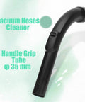 Miele Vacuum Handle Grip Tube Replacement For 35 Mm And 47 Mm Diameters, Compatible With C1 C2 C3 S Series, black handle on green background