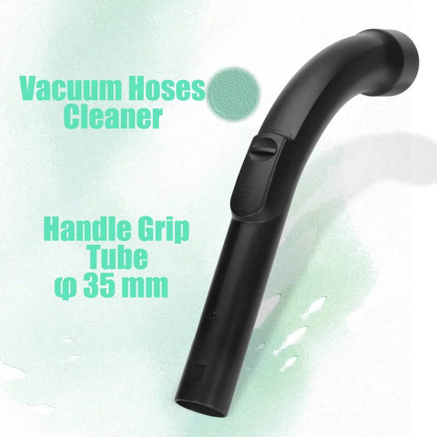 Miele Vacuum Handle Grip Tube Replacement For 35 Mm And 47 Mm Diameters, Compatible With C1 C2 C3 S Series, black handle on green background