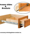 22 Inch Rear Or Side Mount Drawer Slides With Brackets And Screws Soft Close Ball Bearing Cabinet Drawer Runners Installed Example