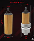 Dimensions of Aluminum Engine Oil Filter Housing Cap With Oil Filter Assembly Replacement For Jeep Chrysler Dodge Ram 3 6L V6 Vehicles