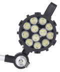 Sungooyue 24V Led Work Light, 12 Watt Machine Lamp with 12 LED bulbs in black housing for CNC lathe and drill workshop use.