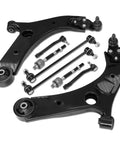 Level Up Your Daily Ride With Front Lower Control Arm Kit Includes Ball Joints Sway Bar Links And Tie Rods For 2015 2021 Kia Sedona Guarantee Perfect Fit Pro Handling Stops Wobble On Bad Roads Prevents Shakes For Smooth Ride Good As New Warranty. black steel front suspension control arm kit with tie rods and sway bar links