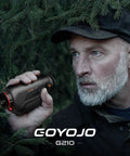 Thermal Monocular With 256x192 Sensor, 12 Micron IR, 25 Hz Frame Rate, used by adult man in outdoor setting for night vision.