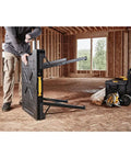 Person setting up Express Folding Workbench With Quick Setup In Under 3 Seconds Beefy 1000 Lbs Metal Legs Large Work Surface