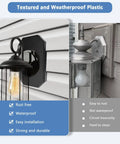 Two Piece Siding Mounting Block Kit For Outdoor Lights 1/2 Inch Lap Double Black Finish With Built In Junction Box And NM Cable Connector No Fuss Install Paintable Surface on exterior wall