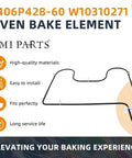 Lower Oven Bake Element 7406P428 60 Replacement For Maytag Kenmore Whirlpool Electric Range Oven 240V 2585W