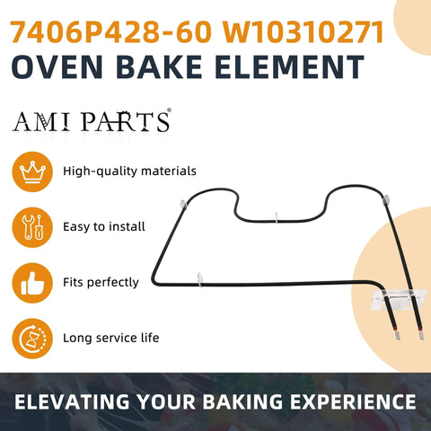 Lower Oven Bake Element 7406P428 60 Replacement For Maytag Kenmore Whirlpool Electric Range Oven 240V 2585W