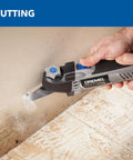 Zero Hassle 3.5 Amp Oscillating Multi Tool With Variable Speed Corded Power And Seven Heavy Duty Attachments Plus Rolling Case cutting drywall