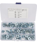 80-Piece Carbon Steel T Nut 4 Prong Tee Blind Nuts Kit for RVs Electronics and Furniture Projects in open case