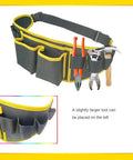 Gardener Tool Belt With Quick Access Pockets Portable Waist Bag For Workshop And Lawn Care Heavy Duty Organizer shown with tools