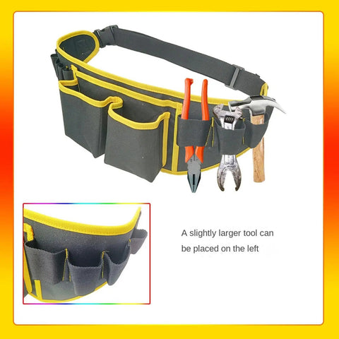 Gardener Tool Belt With Quick Access Pockets Portable Waist Bag For Workshop And Lawn Care Heavy Duty Organizer shown with tools