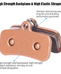 Close-up of high strength steel backplane of 25 Pairs Beefed Up Sintered 4 Piston Metal Bike Brake Pads For Ebike And Electric Scooter
