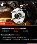 Close-up of Rear Wheel Bearing And Hub Assembly 5 Lug Fit For Nissan Sentra 2013 2019, Heavy Duty Ball Bearing installed