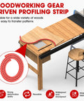Top Tier 78 Inch Flexible Router Template For Woodworking Precision Curve Bending Strip With Slick Edge Guide For Dead Smooth Arch Routing And No Sweat Cuts On Projects on a table.