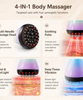 4 In 1 Lymphatic Drainage Massager With Heat Red Light Vibration And Microcurrent highlighting four functions