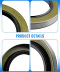 Double Lip Grease Seal Kit Heavy Duty For 5200 7000 Lb RV Trailer Axles Two And A Quarter Inch Inner Diameter close-up view