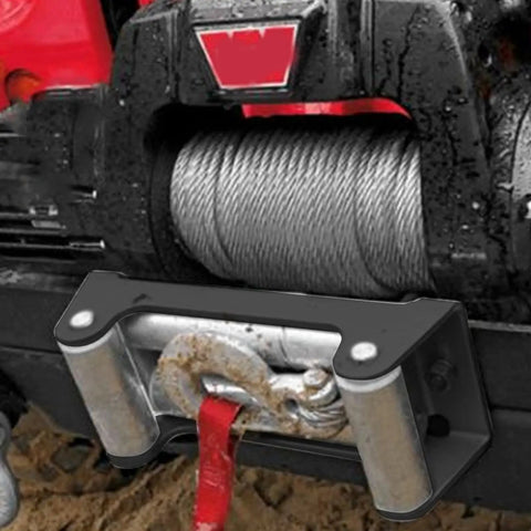 4 Way Winch Roller Fairlead Heavy Duty Cable Guide 4500Lb Rated For Trucks Trailers ATVs UTVs Boats Off Road Recovery With Smooth Cable Feed And Durable Steel Rollers, front view