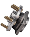 Side view of a front wheel bearing hub assembly for 2005 to 2014 Subaru Legacy and Outback, 5 lug direct fit replacement kit.