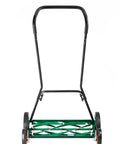 Front view of Manual 20-Inch 5-Blade Push Reel Lawn Mower With Ball Bearing Reel, Dual Tracking Wheels, Green Finish