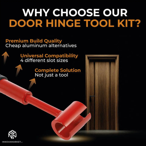 Door Hinge Adjustment Tool And Hinge Bender Adjuster Bundle With Magnets Stoppers And Knob Wall Shield For Easy Door Alignment And Quick DIY Home Repairs Works With Multiple Hinge Sizes
