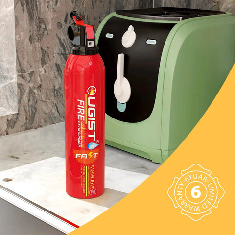 Compact Portable Fire Extinguisher For Home And Car 21 Oz Water Based Safety Gear That Suppresses Blazes Fast And Stops Hot Coals From Reigniting No Sweat Ready Inside Your Rig Or Campsite
